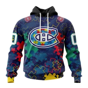 Hoodie NHL Montreal Canadiens, Specialized Fearless Aganst Autism QTNHL080524A2629HD