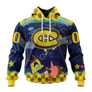 Hoodie NHL Montreal Canadiens Specialized Jersey With Spongebob QTNHL080524A3325HD