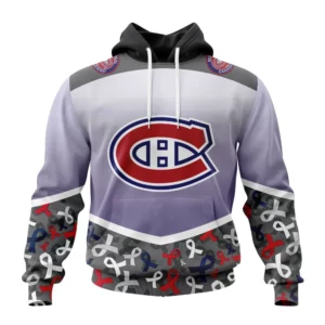 Hoodie NHL Montreal Canadiens, Specialized Sport Fights Again All Cancer V0122 QTNHL080524A3359HD