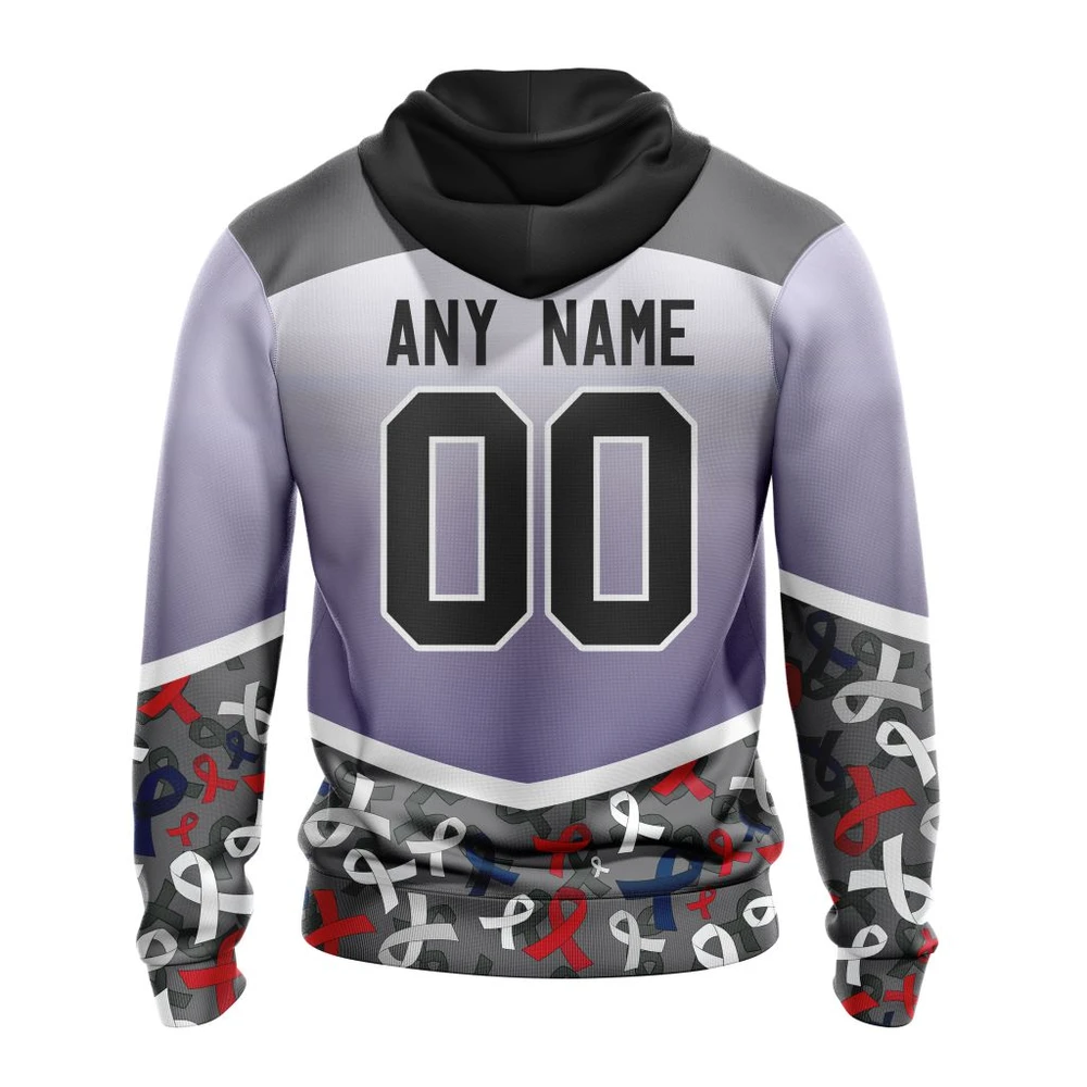 Hoodie NHL Montreal Canadiens, Specialized Sport Fights Again All Cancer V0122 QTNHL080524A3359HD - Image 2