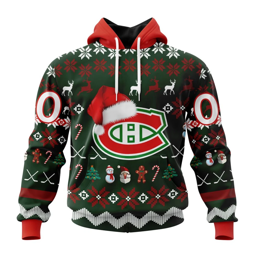 Hoodie NHL Montreal Canadiens, Specialized Unisex Christmas Is Coming QTNHL080524A2938HD