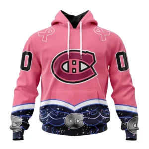 Hoodie NHL Montreal Canadiens, Specialized Unisex For Hockey Fights Cancer QTNHL080524A2827HD