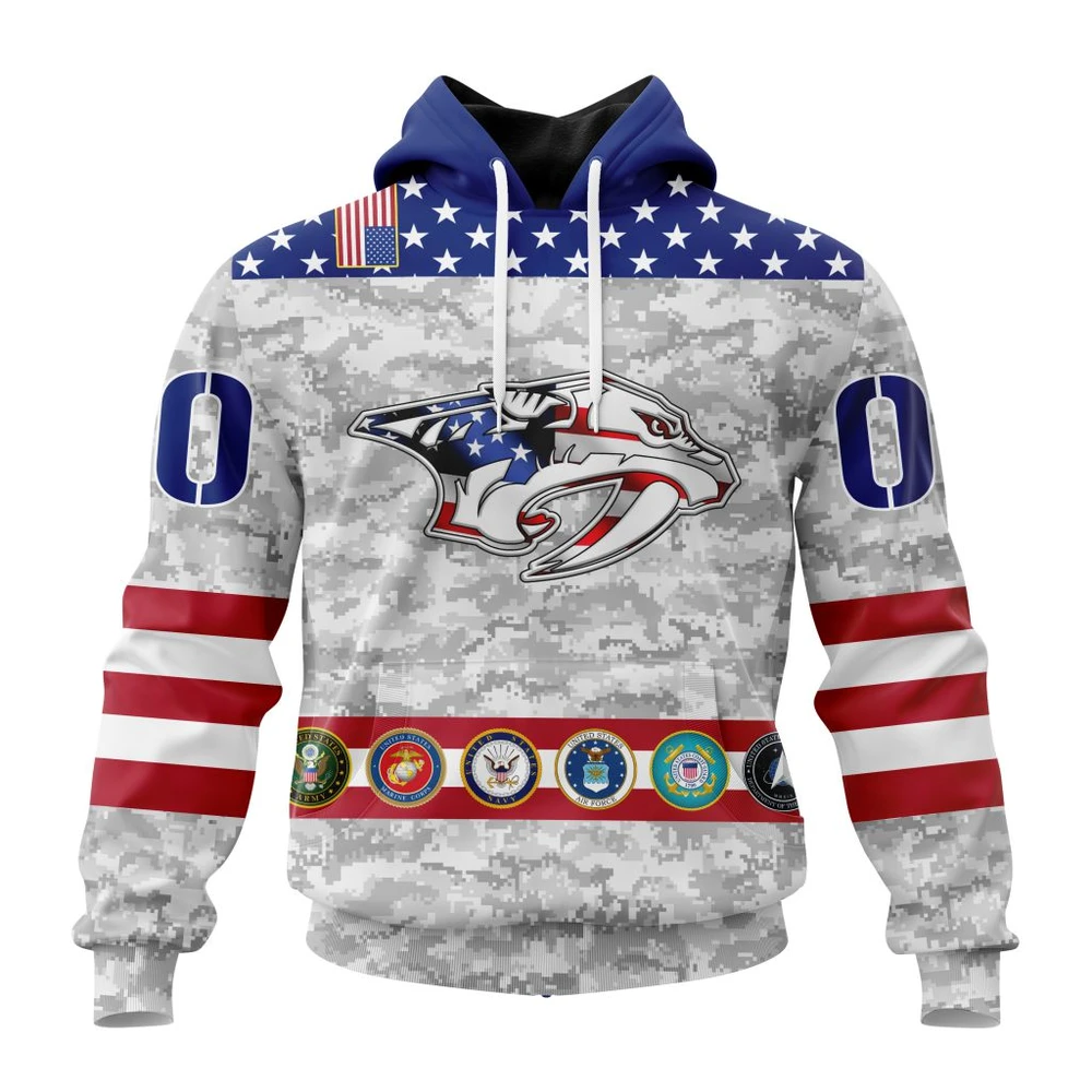 Hoodie NHL Nashville Predators Armed Forces Appreciation St2201 QTNHL080524A2768HD