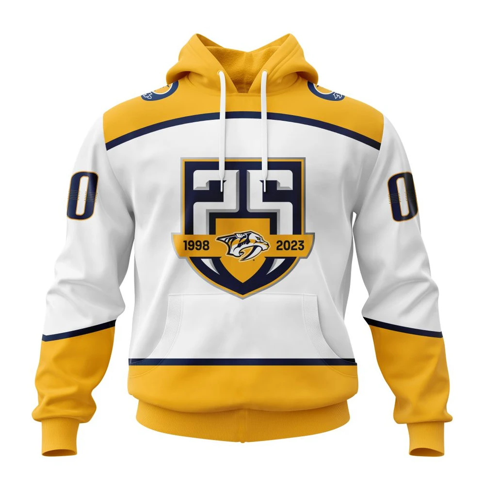 Hoodie NHL Nashville Predators Away With 25Th Anniversary Logo QTNHL080524A1691HD