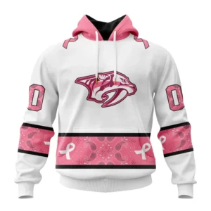 Hoodie NHL Nashville Predators In Classic Style With Paisley! In October We Wear Pink Breast Cancer QTNHL080524A1669HD