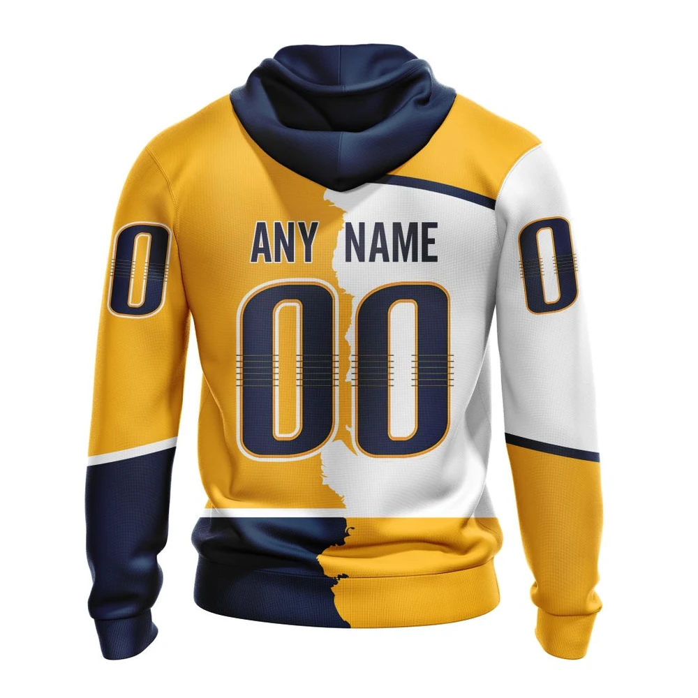 Hoodie NHL Nashville Predators Personalize Home Mix Away Kits QTNHL080524A1510HD - Image 2