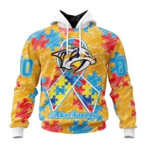 Hoodie NHL Nashville Predators Special Autism Awareness Design St2201 QTNHL080524A2473HD