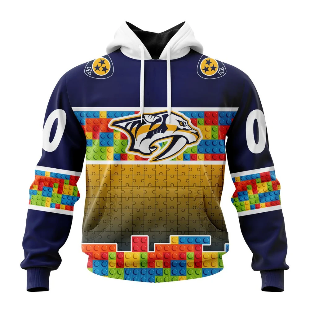 Hoodie NHL Nashville Predators Special Autism Awareness Design V2301 QTNHL080524A2236HD