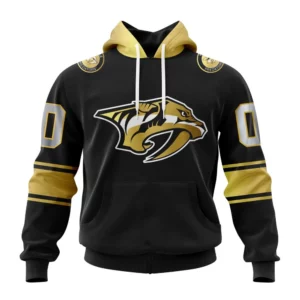 Hoodie NHL Nashville Predators Special Black And Gold Design St2401 QTNHL080524A769HD