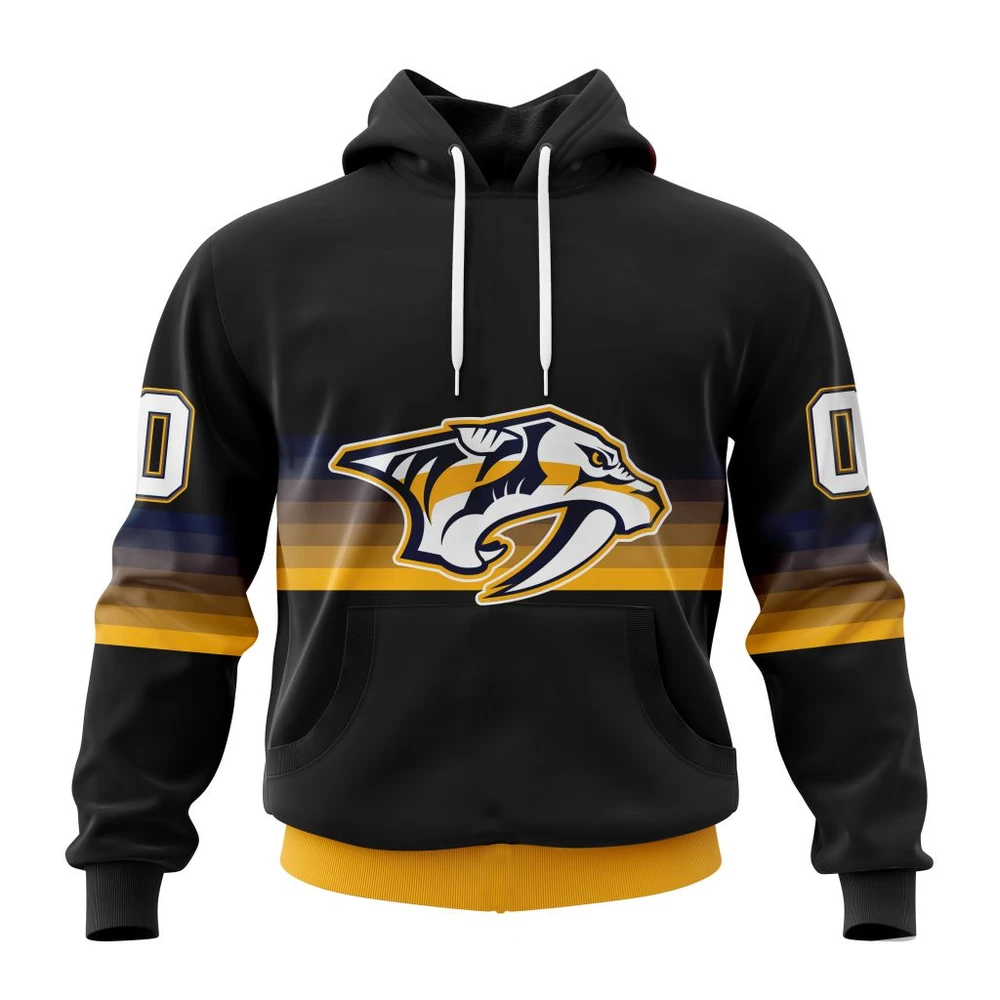 Hoodie NHL Nashville Predators Special Black And Gradient Design St2301 QTNHL080524A1407HD