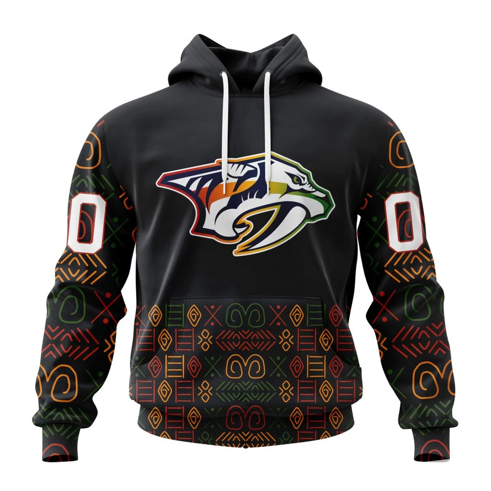 Hoodie NHL Nashville Predators Special Design For Black History Month St2401 QTNHL080524A1057HD