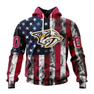 Hoodie NHL Nashville Predators Special Design For Independence Day The Fourth Of July St2401 QTNHL080524A487HD