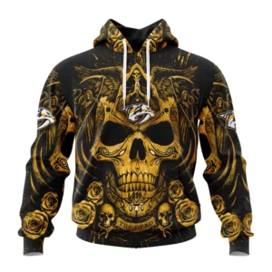 Hoodie NHL Nashville Predators Special Design With Skull Art St2203 QTNHL080524A3125HD