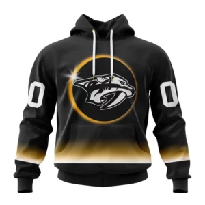 Hoodie NHL Nashville Predators Special Eclipse Design St2401 QTNHL080524A629HD