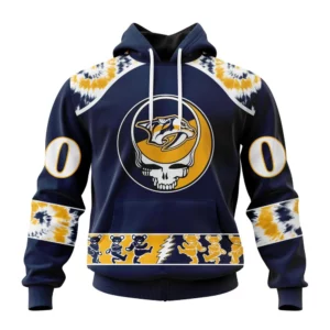 Hoodie NHL Nashville Predators Special Grateful Dead Design St2301 QTNHL080524A115HD