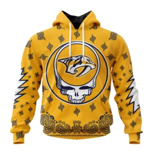 Hoodie NHL Nashville Predators Special Grateful Dead Design St2303 QTNHL080524A1910HD