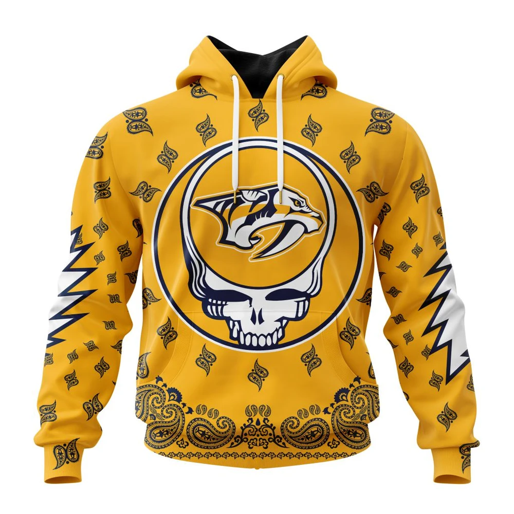 Hoodie NHL Nashville Predators Special Grateful Dead Design St2303 QTNHL080524A1910HD