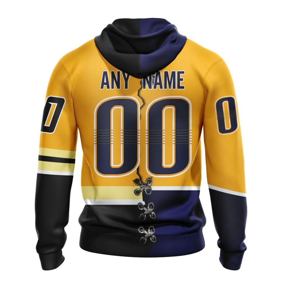 Hoodie NHL Nashville Predators Special Home Mix Reverse Retro Personalized Kits QTNHL080524A930HD - Image 2
