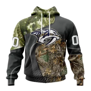 Hoodie NHL Nashville Predators Special Hunting Camo Design St2302 QTNHL080524A1313HD