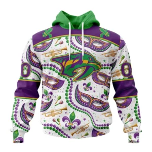 Hoodie NHL Nashville Predators Special Mardi Gras Design St2401 QTNHL080524A737HD