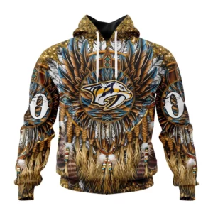 Hoodie NHL Nashville Predators Special Native Costume Design St2201 QTNHL080524A2737HD