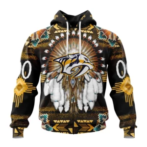 Hoodie NHL Nashville Predators Special Native Costume Design St2202 QTNHL080524A2683HD
