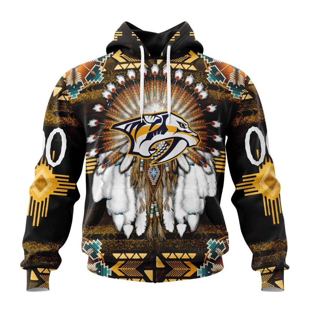 Hoodie NHL Nashville Predators Special Native Costume Design St2202 QTNHL080524A2683HD