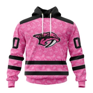 Hoodie NHL Nashville Predators Special Pink Fight Breast Cancer St2306 QTNHL080524A1639HD