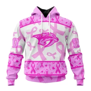 Hoodie NHL Nashville Predators Special Pink October Breast Cancer Awareness Month St2302 QTNHL080524A1861HD