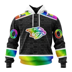 Hoodie NHL Nashville Predators Special Pride Design Hockey Is For Everyone QTNHL080524A2709HD