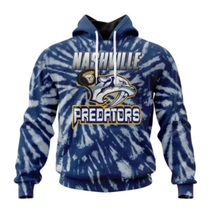 Hoodie NHL Nashville Predators Special Retro Vintage Tie Dye St2201 QTNHL080524A3069HD