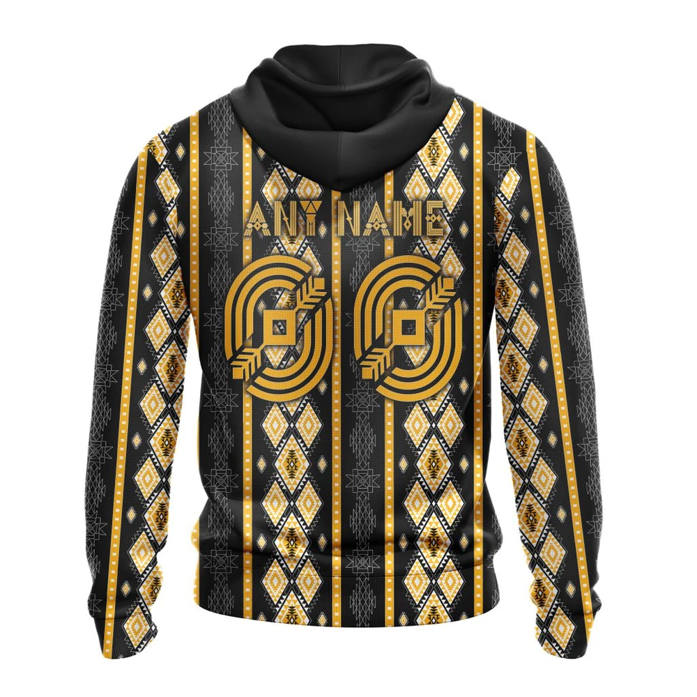 Hoodie NHL Nashville Predators Special Skull Native Design St2301 QTNHL080524A2111HD - Image 2