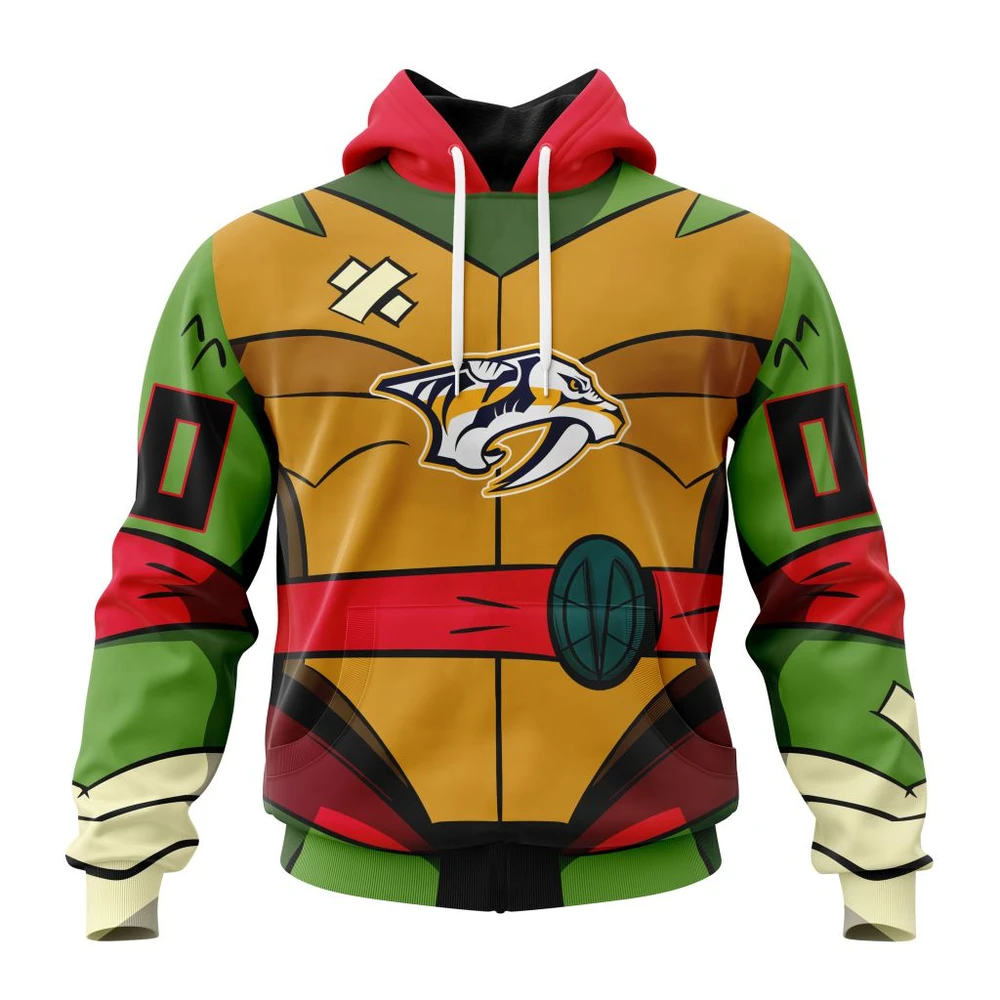 Hoodie NHL Nashville Predators Special Teenage Mutant Ninja Turtles Design St2301 QTNHL080524A2269HD