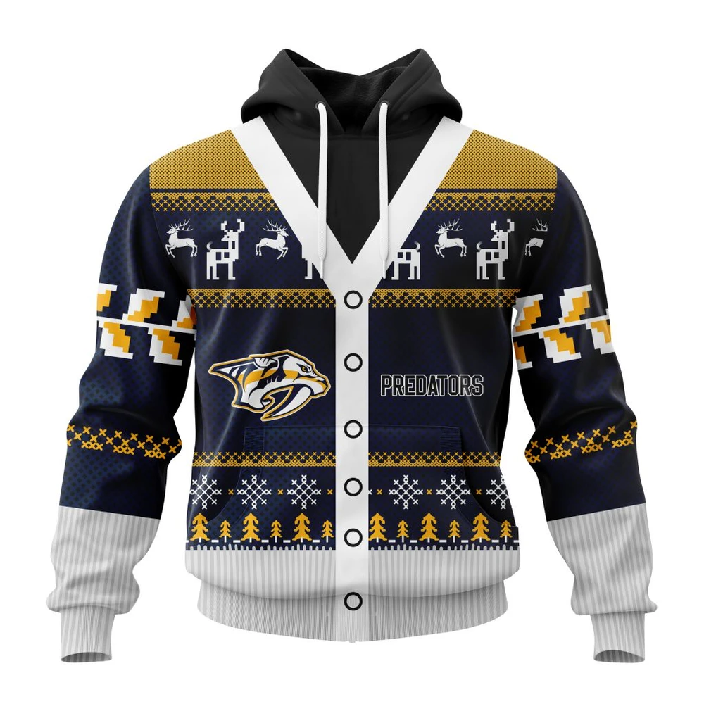 Hoodie NHL Nashville Predators, Specialized Chrismas Season QTNHL080524A2793HD