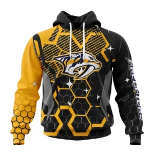 Hoodie NHL Nashville Predators, Specialized Design With Motocross Syle V0222 QTNHL080524A3385HD