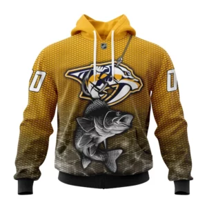 Hoodie NHL Nashville Predators, Specialized Fishing Style St2201 QTNHL080524A3995HD