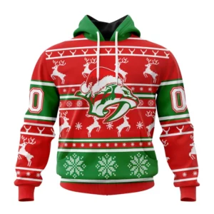 Hoodie NHL Nashville Predators, Specialized Unisex Christmas Is Coming V02 QTNHL080524A2958HD