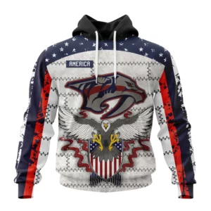 Hoodie NHL Nashville Predators, Specialized Unisex In Us Concepts V0222 QTNHL080524A2883HD