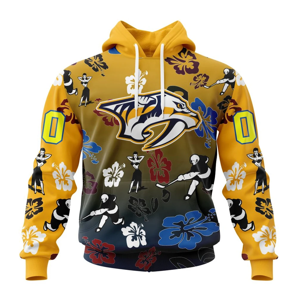 Hoodie NHL Nashville Predators X Hawaii Specialized Design For Hawaiia V0122 QTNHL080524A3780HD