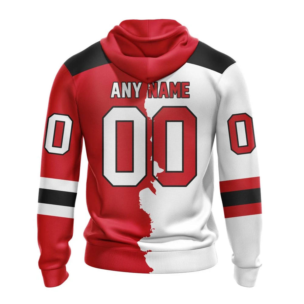 Hoodie NHL New Jersey Devils Personalize Home Mix Away Kits QTNHL080524A24HD - Image 2