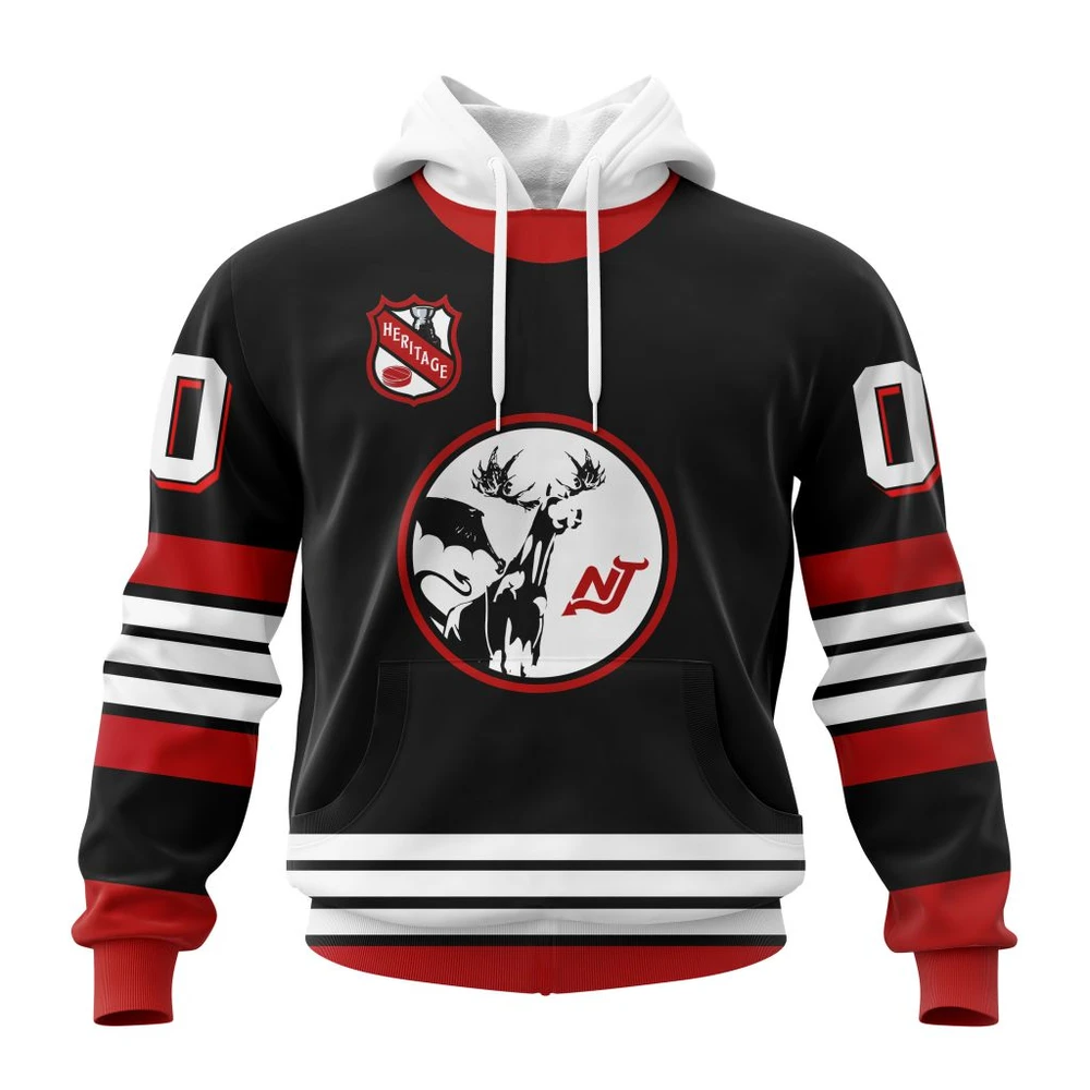 Hoodie NHL New Jersey Devils Personalized Heritage Design St2401 QTNHL080524A662HD