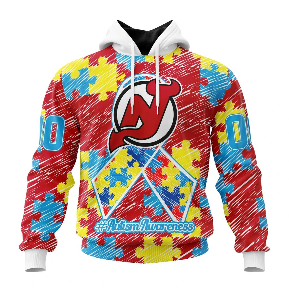 Hoodie NHL New Jersey Devils Special Autism Awareness Design St2201 QTNHL080524A2474HD