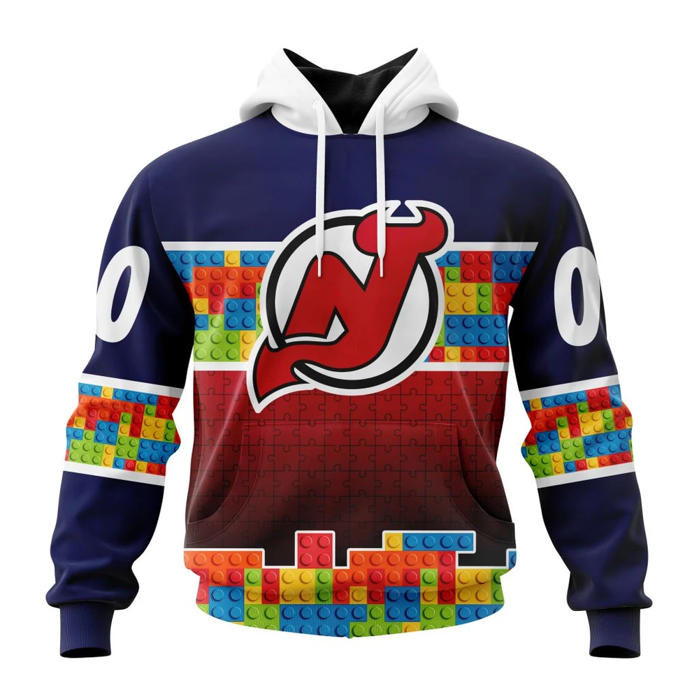Hoodie NHL New Jersey Devils Special Autism Awareness Design V2301 QTNHL080524A2237HD