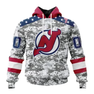 Hoodie NHL New Jersey Devils Special Camo Design For Veterans Day St2301 QTNHL080524A226HD