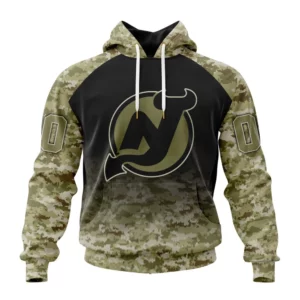 Hoodie NHL New Jersey Devils Special Camo Design For Veterans Day St2302 QTNHL080524A1777HD