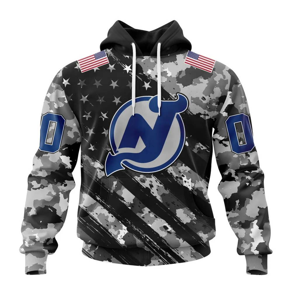 Hoodie NHL New Jersey Devils Special Camo Military Design St2301 QTNHL080524A2177HD