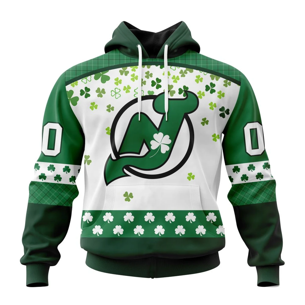 Hoodie NHL New Jersey Devils Special Design For St. Patrick Day St2401 QTNHL080524A1245HD