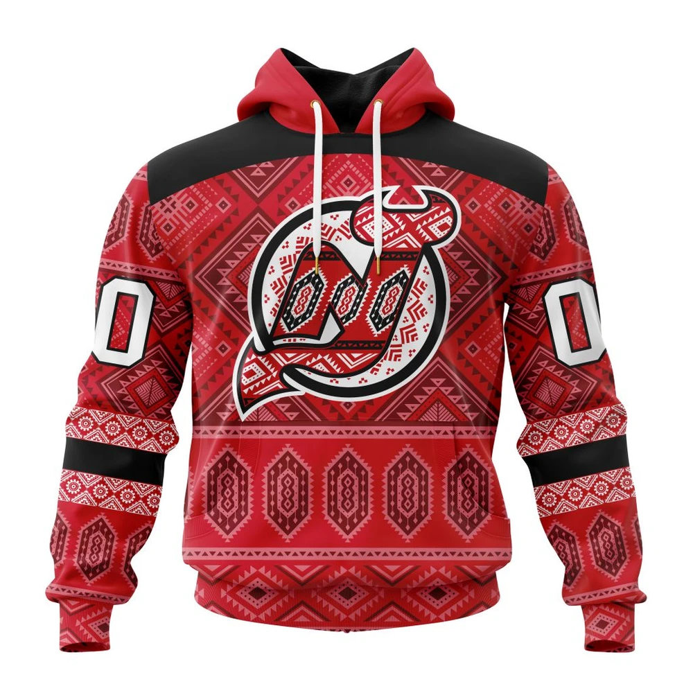 Hoodie NHL New Jersey Devils Special Design With Native Pattern St2303 QTNHL080524A1297HD