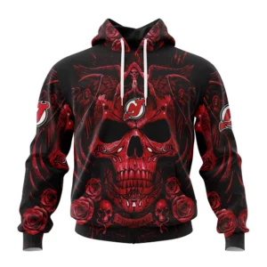 Hoodie NHL New Jersey Devils Special Design With Skull Art St2203 QTNHL080524A347HD