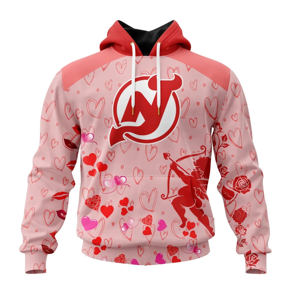 Hoodie NHL New Jersey Devils Special Gift For Valentines Day St2402 QTNHL080524A963HD